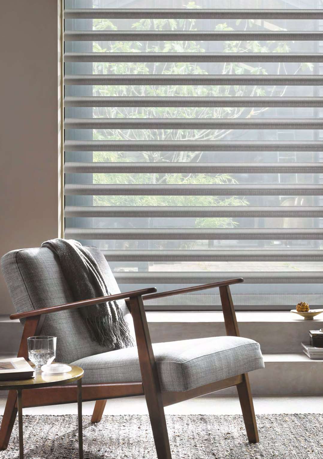 Cortina Pirouette con velas suaves — Hunter Douglas